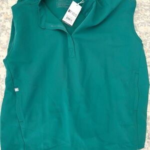 Figs Teal Sleeveless Top